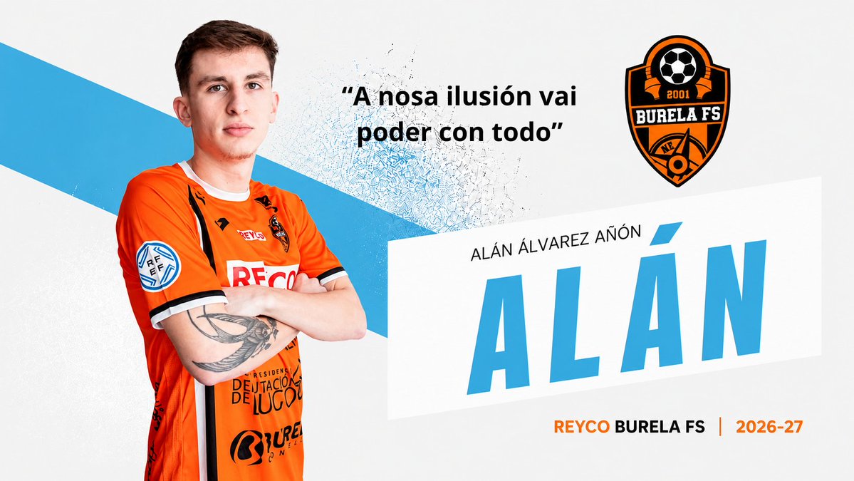 burelafs's tweet photo. 🤍💙 🤍 𝐂𝐨𝐦𝐨 𝐜𝐞𝐥𝐞𝐛𝐫𝐚𝐝𝐞𝐬 𝐯𝐨́𝐬 𝐨 𝐃𝐢́𝐚 𝐝𝐞 𝐆𝐚𝐥𝐢𝐜𝐢𝐚?

ℂ𝕆𝕄𝔼ℤ𝔸𝕄𝕆𝕊...

🗞️📰 𝐎 𝐭𝐚𝐥𝐞𝐧𝐭𝐨 𝐠𝐚𝐥𝐞𝐠𝐨 𝐝𝐞 𝐀𝐥𝐚́𝐧 𝐪𝐮𝐞𝐝𝐚 𝐧𝐚 𝐌𝐚𝐫𝐢𝐧̃𝐚

 Esta será a segunda tempada do ala que defende o dorsal 4 na Mariña. 

🔗 https://t.co/8nW05UJVst

🗣️🥳 “Seguir en Burela é unha alegría enorme por seguir ligado a un club referencia deste deporte e por seguir nunha vila que tan ben me acolleu e na que me sinto como na casa”

💪🧡  "Vexo un equipo con xuventude pero con experiencia de sobra e moitas ganas de axudar ao colectivo, que é o máis importante. Temos unha base sólida do ano pasado que complementaremos coa xente que veña”.

🧡🤗 “O mellor e o punto forte do proxecto creo que vai ser a ilusión dos xogadores. Creo que iso vai poder con todo”.

🫂🧡🫂 “Animo a afección a seguir un ano máis con nós e disfrutar sufrindo, que é como mellor saben as cousas. Necesitámolos máis ca nunca”.