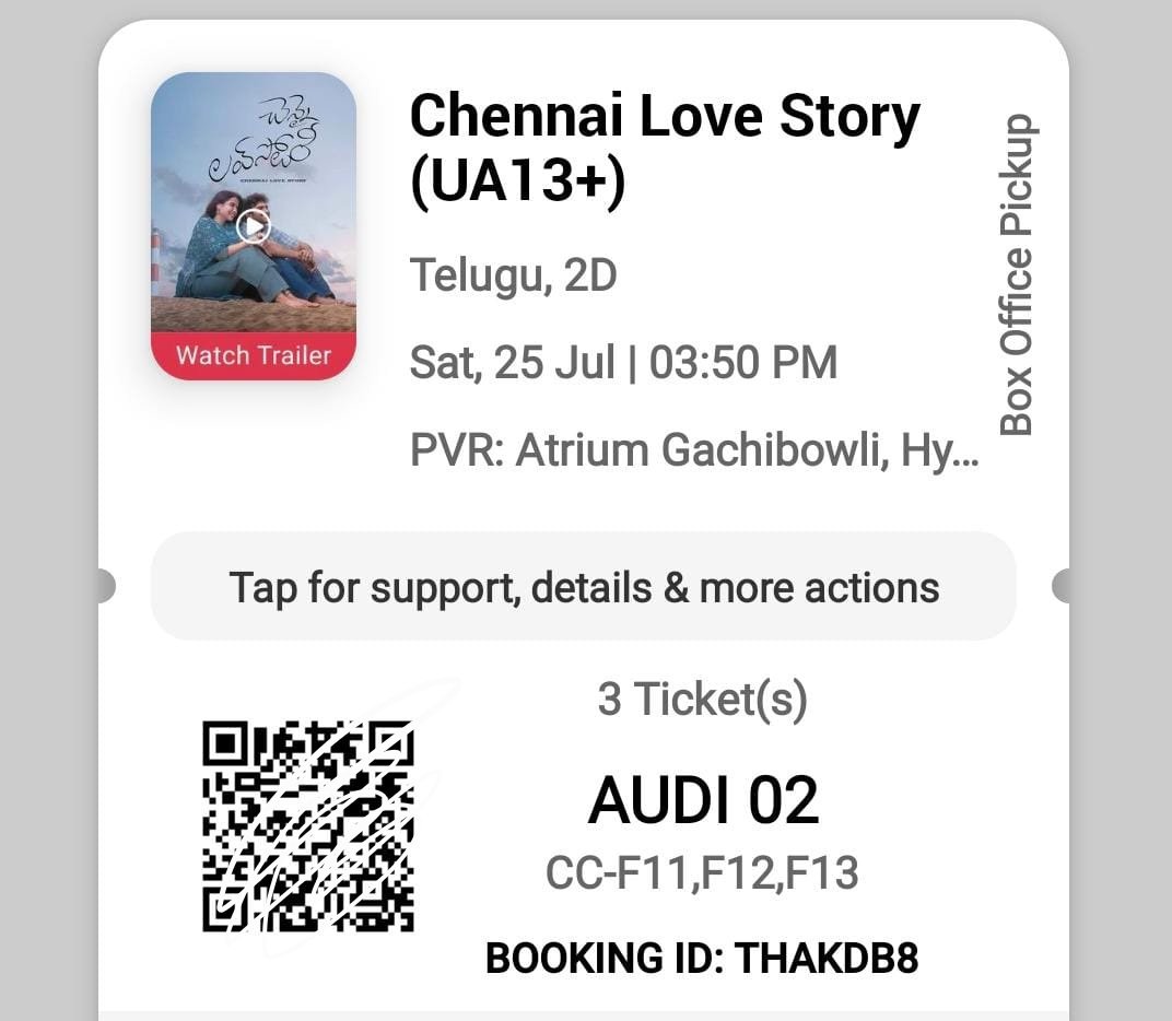 whatisvikaus's tweet photo. 32) #showtime #chennailovestory #atrium @_PVRCinemas #hyderabad @bookmyshow https://t.co/k6lt51qXw1