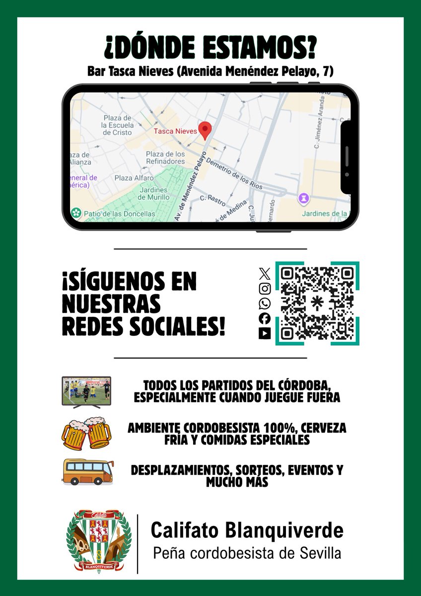 CalifatoBV's tweet photo. 💪 ¡Seguimos preparando la temporada 2⃣0⃣2⃣6⃣/2⃣0⃣2⃣7⃣!

Recuerda que #CalifatoBlanquiverde es la 𝗰𝗮𝘀𝗮 𝗱𝗲𝗹 𝗰𝗼𝗿𝗱𝗼𝗯𝗲𝘀𝗶𝘀𝗺𝗼 en Sevilla. Si resides en la ciudad hispalense, no dudes en vivir tu 𝗽𝗮𝘀𝗶𝗼́𝗻 𝗯𝗹𝗮𝗻𝗾𝘂𝗶𝘃𝗲𝗿𝗱𝗲 con nosotros.

😉 ¡Te esperamos! https://t.co/xiHgs0ZMiU