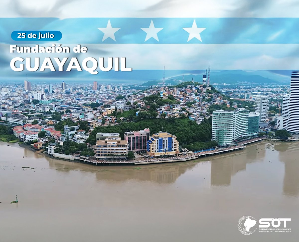 sot_ecuador's tweet photo. #Efemérides | Rendimos homenaje a Guayaquil, la Perla del Pacífico, que hoy conmemora sus 491 años de fundación. Desde #SOTEcuador extendemos nuestro saludo a todas y todos los guayaquileños, reconociendo su espíritu de compromiso, la fuerza de su gente y el orgullo que sienten por su tierra.