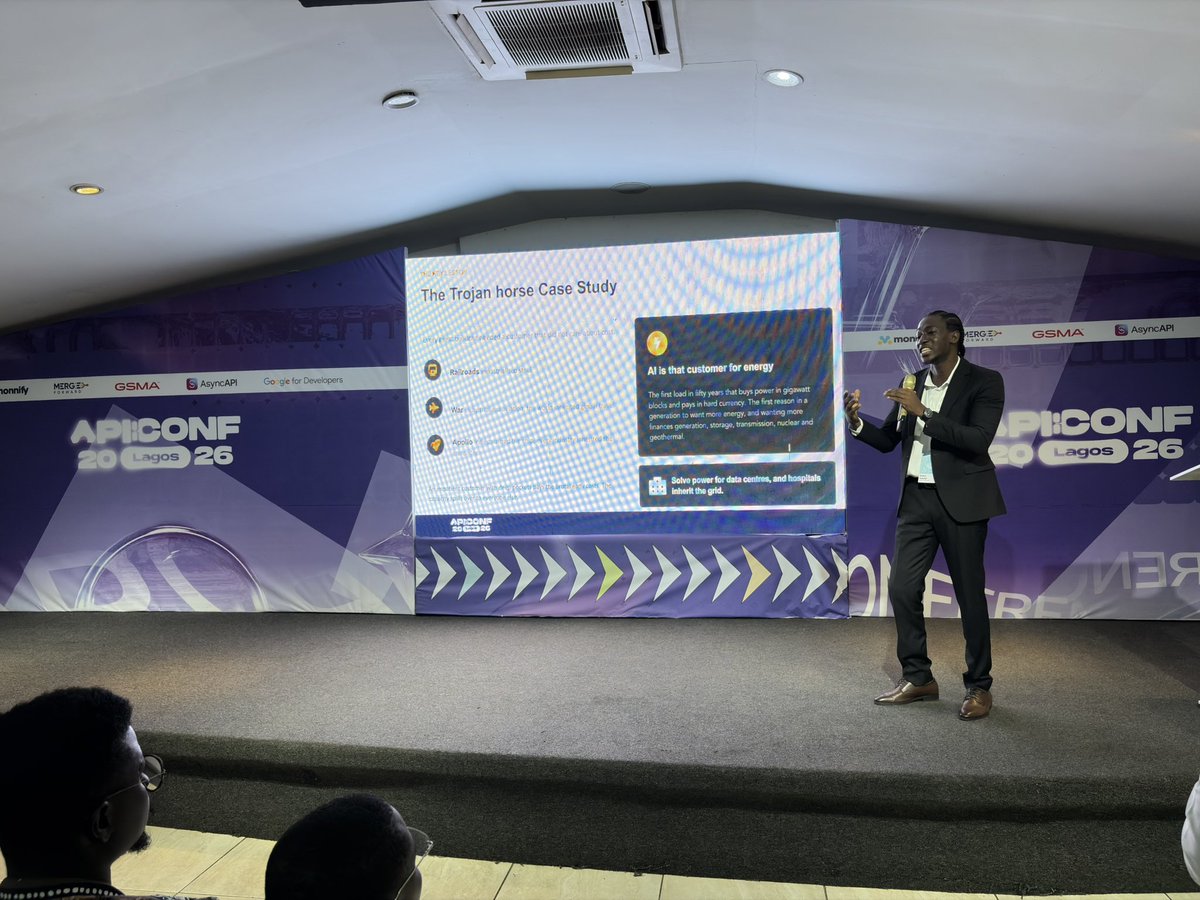 apiconflagos's tweet photo. Happening now at Ruby Hall! Ibukun Adedeji, (@ibknadedeji ) Product Lead at @moniepointng , is sharing Where will AI Converge: No intelligence without Energy

#APIConfLagos26 #APIConfLagos2026 #APIConfLagos https://t.co/x7cVnD4jLx