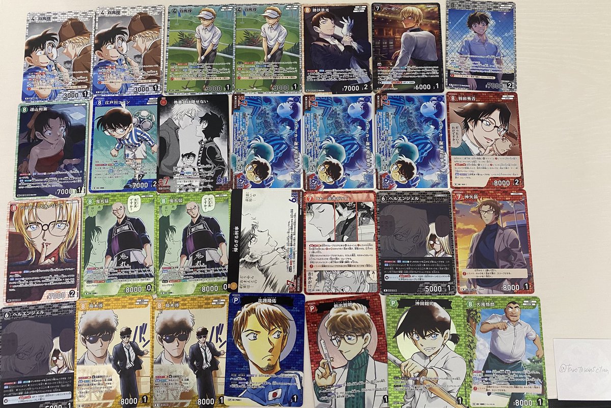 tarotransaction's tweet photo. 【交換】名探偵コナン コナンカード コナカ TCG 追憶の盟友 疾風の煌めき

譲:画像1~2枚目

求:SRP スコッチ　同弾の景光が映っているものも検討

お気軽にお声がけください。 https://t.co/q4X6uYwLtF