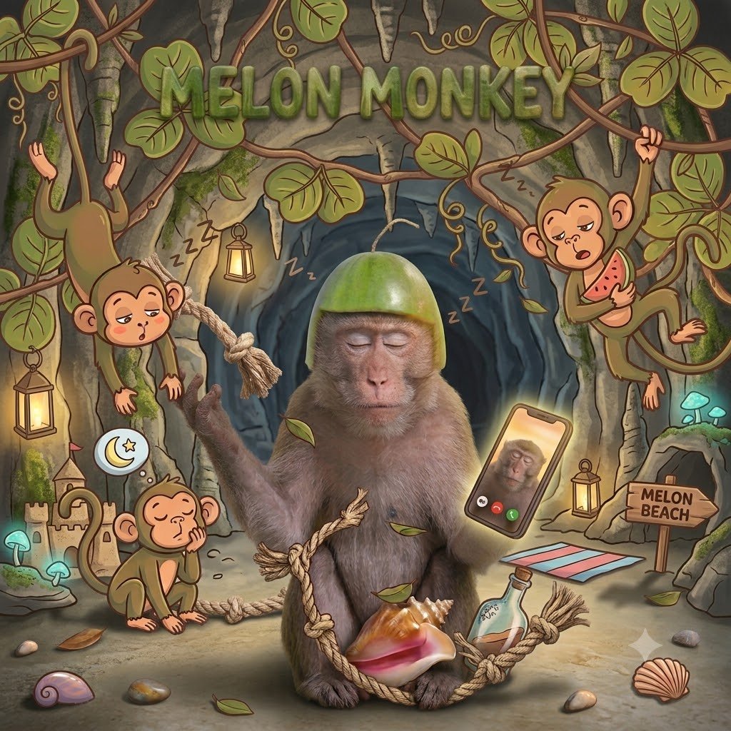 MelonMonkeyCom's tweet photo. I'm from cave for rituals, and now am back. https://t.co/ZaKwzUCoci