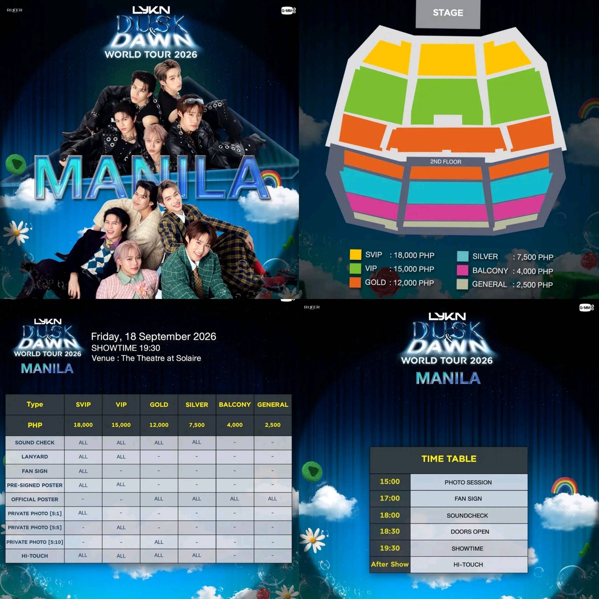 philconcerts's tweet photo. Ticket prices for LYKN range from P2,500 - P18,000.
 
LYKN DUSK AND DAWN WORLD TOUR IN MANILA
Show Date : September 18, 2026
Showtime : 19:30 
Venue : The Theatre at Solaire

Tickets available via Ticketworld starting August 2 2026 at 10:00 AM. https://t.co/0EVBd7yxt0