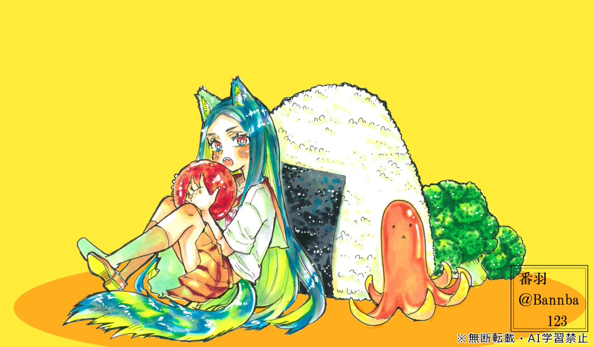 Bannba123's tweet photo. #これを見た人は自分の看板娘の画像を貼れ 
永遠子(とわこ)。
食いしんぼうのケモミミガールです。 https://t.co/VHS8kUDAt9