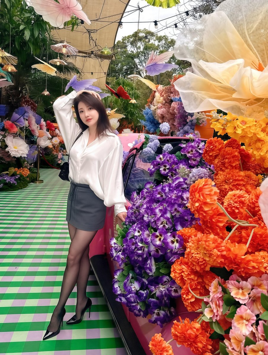 n03_12k's tweet photo. 花花主题 真的太会做场景了，一整个被鲜花包围🌷 随便站、随便走、随便回头一张 都是那种不用修也能发的程度 https://t.co/RDpD78SDgE