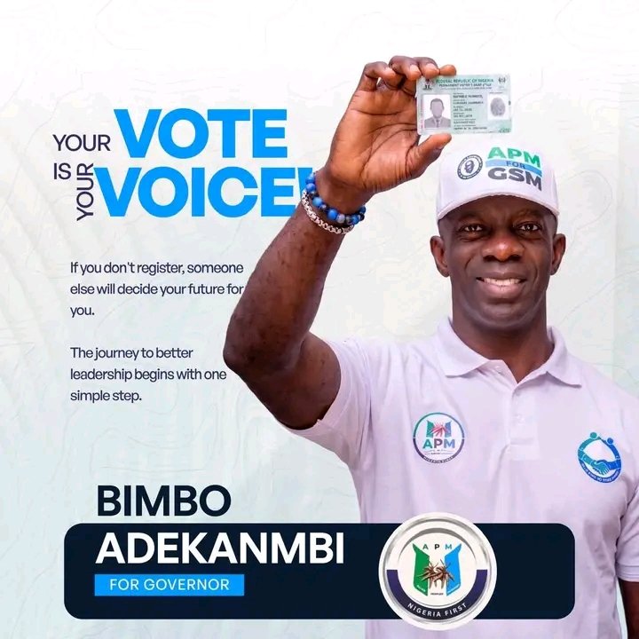 Charis1807's tweet photo. Voter registration is closing soon, get your PVC now! Governorship election holds Feb 6, 2027. Your vote shapes Oyo State's future.

Bimbo Adekanmbi is who we need to keep Oyo moving forward. 🗳️

#GetYourPVC #Vote6thFeb2027 #BimboAdekanmbi #APM #OMITUNTUN3POINT0 https://t.co/VZXJeN9Yfw
