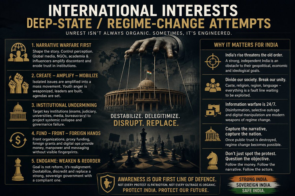 BesuraTaansane's tweet photo. The resignation isn't the end of the story. It's the move that changes the game.

By conceding CJP's stated non-negotiable demand, the government has fundamentally altered the strategic incentives for every stakeholder.

Let’s score it coldly across every stakeholder.

Government (BJP/Modi):  
✅ Pro: Precise containment. CJP itself declared Pradhan’s resignation the single non-negotiable demand. By delivering exactly that, the Centre has removed the movement's central bargaining chip. The daily costs - Jantar Mantar optics, stalled Parliament, youth rage are now contained. They can legitimately state: “We listened. The core demand is met. The government can now credibly argue that the immediate accountability demand has been met and the next phase should be institutional reform. Any further escalation now shifts the burden onto the protesters.  
❌ Con: A template has been set. Hold the government to gunpoint through sustained, calculated street pressure and they will bend. Future agitations now have a proven playbook. The earlier hardline (“no question of resignation”) now looks like empty posturing. Root NTA/exam-mafia issues remain untouched — only the face changed.

Public / Students :  
✅ Pro: Visible accountability delivered. A Cabinet minister paid the price for the chaos that wrecked futures and triggered suicides. Catharsis is real.  
❌ Con: Still symbolic. One resignation does not fix the machine. Unless examination governance changes, students may simply face the same risks under a different minister.

CJP & the protest ecosystem:  
✅ Pro: Historic scalp. A youth-led movement forced a Union minister out. “Cockroaches won” is permanent political capital and a genuine victory.  
❌ Con: The core demand has been met. Their own non-negotiable threshold is fulfilled. If they now move the goalposts, invent new red lines, or keep escalating, they risk looking opportunistic rather than student-centric. Public sympathy that was laser-focused on “sack Pradhan” can flip fast: “You got what you asked for. Why are the kids still on the streets instead of studying?” Sustaining momentum after goal attainment is the real test — and history shows most movements lose steam here.

Congress, AAP & wider Opposition:  
✅ Pro: Narrative validation. They can claim the street forced the Centre’s hand. Easy talking points.  
❌ Con: Shallow. They own none of the structural credit. BJP can reframe this as responsive governance, not opposition success. Without a real reform agenda, scalp-hunting alone ages poorly.

International interests (Deep-state / regime-change attempts):
✅ Pro: Clear strategic failure for external pressure tactics. Despite sustained street optics and youth branded mobilisation, only a mid-tier minister fell. The core power structure (PM + ruling machinery) remains completely intact and can now claim democratic responsiveness. The episode actually exposes the limits of low cost regime change playbooks against a large, electorally resilient, nationalist government. Domestic narrative of “external interference” can now be leveraged to consolidate support.

❌ Con: Residual narrative damage. Global media and certain Western networks still harvest the optics of “youth forced a resignation” to keep alive the broader story of institutional fragility and “authoritarian drift.” That soft-power drip continues even if the operational goal (meaningful destabilisation) failed.

Bottom line:  
The resignation resets the game's equilibrium & deflates the core mobilisation. CJP got its trophy and bragging rights. Students got emotional closure. Time will tell if the system gets a fundamental overhaul.

The next move belongs to CJP. If CJP treats the resignation as closure and pivots to constructive pressure on reforms, they keep legitimacy. If they treat it as an invitation to keep shifting goalposts, they hand the government the moral high ground.  

Watch the next 90 days - not the victory speeches.  

Frameworks applied:
• Sequential Game Theory (credible commitment & incentive shifts)
• Bargaining Theory (reservation value and concession dynamics)
• Schelling's Theory of Strategic Commitment
• Repeated Games (future protest incentives)
• Social Movement Goal-Attainment Theory
• Reputation Effects in Political Strategy