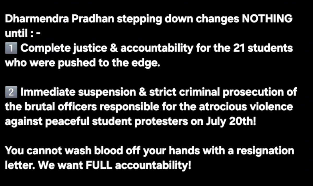https_firoj's tweet photo. A resignation will not change anything...✊🏻
#dharmendrapradharesign #DahramendraPradhan #NEETExamProtest 
#Educationminister #धर्मेन्द्रप्रधान https://t.co/Cn1HGyVFuw