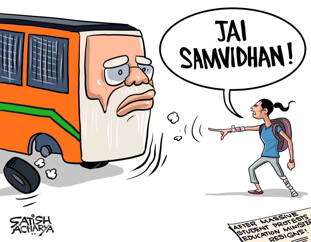 satishacharya's tweet photo. Students win, Dharmendra Pradhan resigns.  #StudentProtests #DharmendraPradhan https://t.co/MopCYSEklU