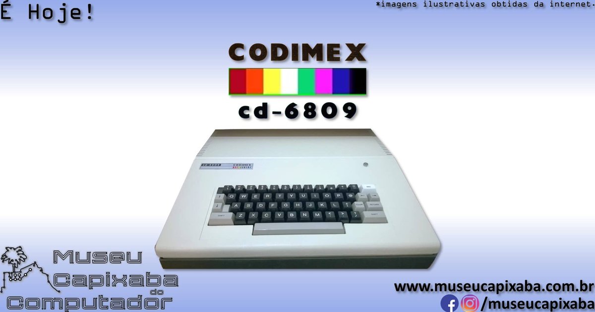 museucapixaba's tweet photo. É hoje! O microcomputador Codimex cd-6809 de 1983.

+em https://t.co/OC3H4RCVid

#MuseuCapixaba #mcc #éhoje #museu #Tecnologia #Codimex #Codimex #cd6809 #CoCo #LuizAntônioLopesNeto #SílviodeAzevedoNeto #MC6809E #MC6847 #TandyCorporation #TRSColor #RadioShack #TRS80 #Prológica https://t.co/zPWblE8GNB