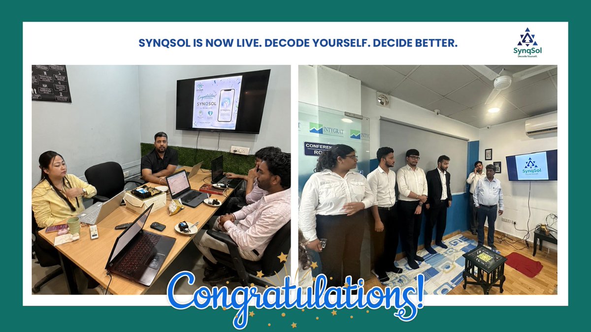 OfficialSynqSol's tweet photo. SynqSol is officially LIVE! 

Decode yourself. Gain clarity. Make decisions that count.
Decode Yourself. Decide Better.

App/Play Store: https://t.co/xmYbh8MPAs
https://t.co/FSrpIih8ZP
https://t.co/CwWJJilYec
Non-Clinical. Non-Diagnostic. T&amp;C apply.
#SynqSol #DecisionIntelligence https://t.co/FWQUrKntcD
