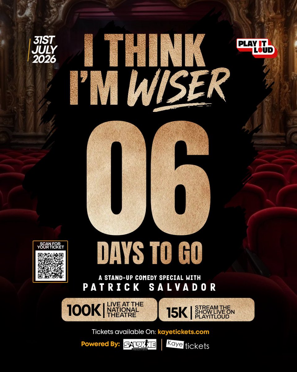 PlayitLoudNow's tweet photo. Have you imagined Salvador as the President😂😂😂

Do you think Salvador is Wiser at 40?😅

Grab your ticket now👌

#salvador https://t.co/EG1EiNUKzU