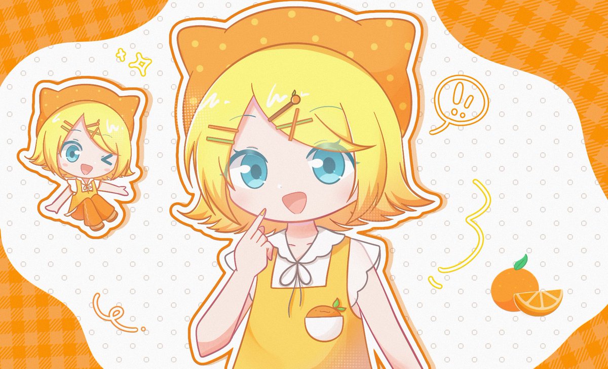 Vita940124's tweet photo. 🍊#鏡音リン https://t.co/8zZYyTsFQF