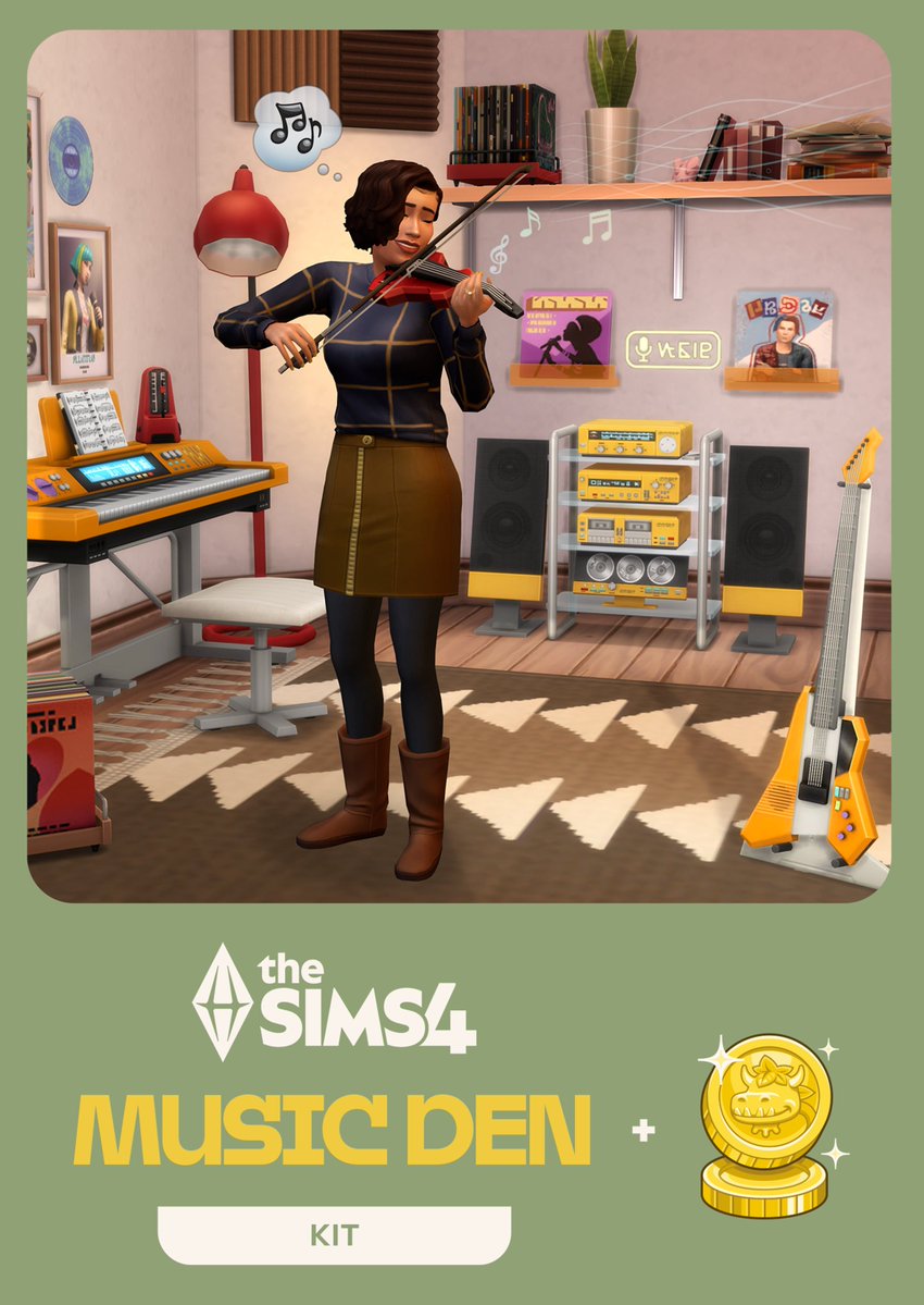 KKBs_MM's tweet photo. <Giveaway Code> The Sims 4™ Music Den Kit

1. Follow @KKBs_MM
2. Like❤ This Post

1 winners will be chosen on 8/1!

Thanks to the #EACreatorNetwork ✨

#EAPartner, #SponsoredbyEA #thesims4 https://t.co/G6Y4Cbo9de