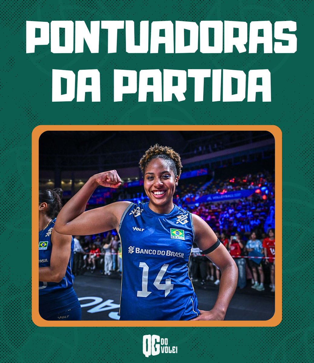 QGdoVolei's tweet photo. 👨🏻‍💻 Pontuadoras da Partida

🇧🇷 Ana Cristina: 23 (1 ace)
🇮🇹 Nervini: 16 (2 blocks)
🇮🇹 Egonu: 15 (2 blocks)
🇧🇷 Bergmann: 15 (2 blocks)
🇧🇷 Rosamaria: 15 (1 block)
🇮🇹 Sylla: 12
🇮🇹 Danesi: 11 (4 blocks)
🇧🇷 Luzia: 10 (4 blocks e 1 ace)
🇮🇹 Fahr: 10 (4 blocks)
🇧🇷 Diana: 8 (4 blocks)
🇮🇹 Antropova: 8 (1 ace)
🇧🇷 Roberta: 5 (2 aces e 1 block)
🇧🇷 Kisy: 4 (1 block)
🇮🇹 Orro: 4 (1 ace)
🇮🇹 Meli: 1 ac