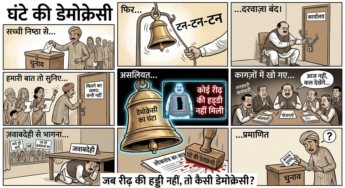oParthMehta's tweet photo. @Neetivaan Mandate is the trump card. Tum aur hum rote rahenge, memes aur tweets karte rahenge... kuch nahi hoga. Kuch bhi nahi.🪊😀
Yehi aukat hai is desh mein jitna vote, utna haq. Rote raho, chillate raho, koi nahi puchega.
The Democratic Republic of India Jai Ho.
Ghante ki democracy🤡😂 https://t.co/i53JNvrPKN
