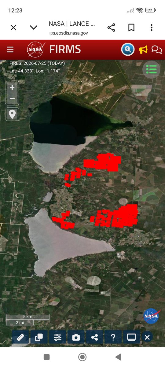 NicoBrepsRN's tweet photo. Point sur les feux de Gironde et des Landes aujourd'hui et sur les 7 derniers jours. #Biscarrosse #Incendies #FeuxdeForêt https://t.co/9Iuhej19Vp