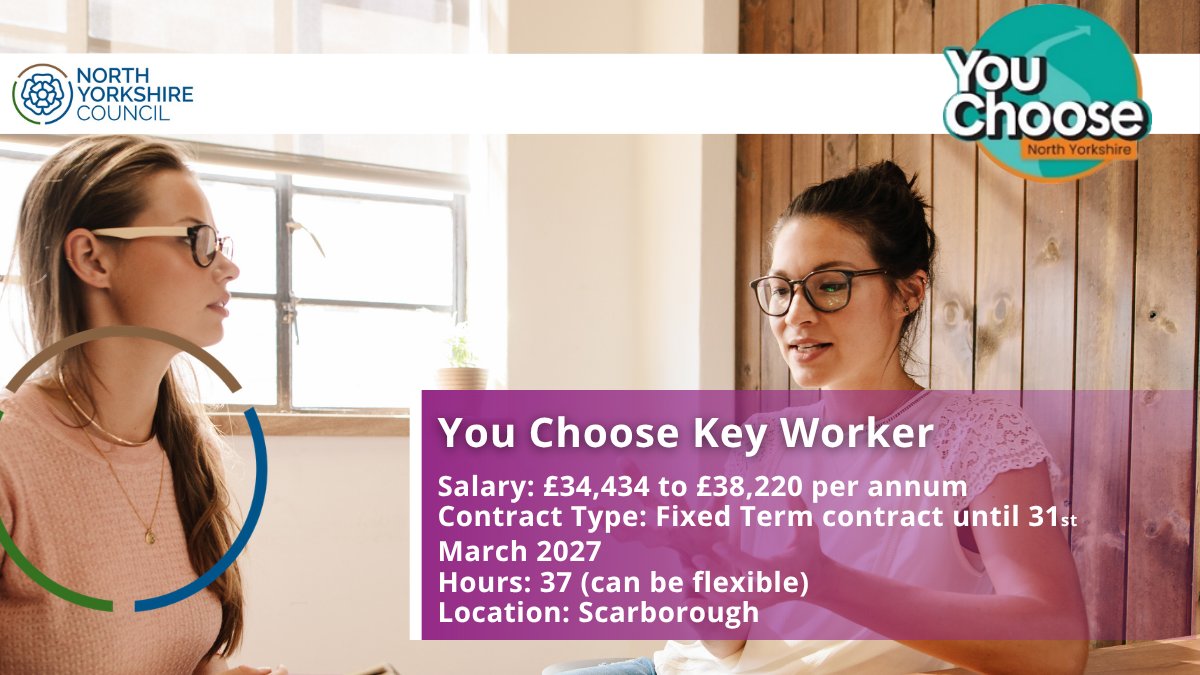 NycjobsUk's tweet photo. Are you passionate about helping young people realise their potential?

Apply here! https://t.co/mlGGz6lCoA

#YouthWorkJobs #KeyWorker #ScarboroughJobs #EducationJobs #Employability #NEETSupport #ChildrensServices #CYPS #TeamNorthYorkshire #NorthYorkshireCouncil https://t.co/0xuCKQFBvT