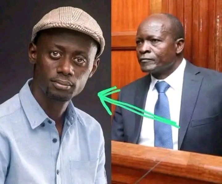 DailyExpresske's tweet photo. If your boss sends you to kill someone, think twice!

Okoth Obado's plan was also to kill Barrack Oduor(pictured)but he managed to escape by jumping out of a moving car. His testimony later became one of the key pieces of evidence that contributed to Obado and his killer men being found guilty for the murder of Sharon Otieno.

Barrack Oduor, a journalist, had accompanied Sharon Otieno to meet Okoth Obado's personal assistant, Michael Oyamo, as a friend and for security reasons.

Oyamo had requested the meeting to discuss the baby Sharon was carrying, which belonged to the then powerful Governor. However, they did not realize they were being lured into a trap.

When Sharon and Oduor met Oyamo and colleague, they were forcibly bundled into a vehicle by several men. Flighted and sensitive to the eminent danger, youthful swift Oduor managed to jump out of the moving car when it slowed near a bump at busy shopping center and escaped, leaving Sharon with the abductors.
Mr Oyamo drunk with power and pride thought Mr Oduor was another village boy who couldn't do anything, after all to him money and power was everything.

Oduor later became a key prosecution witness in the case. He gave a firsthand account of the events leading up to Sharon's murder, testifying that he and Sharon had been lured to a meeting at a hotel in Rongo under the pretense of discussing a story about Sharon's relationship with the Governor.

His testimony directly linked Michael Oyamo, Obado's personal assistant, and Casper Obiero to the planning and execution of the meeting, forming the basis for their arrests and subsequent murder charges.

God always has ways to expose evil and protect his own. Let them go and rot in jail....