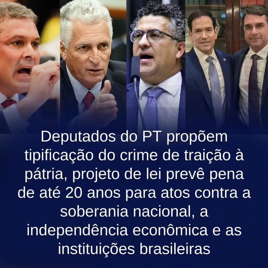 orlandoguerreir's tweet photo. No ordenamento jurídico brasileiro atual, o crime específico de "traição à Pátria" para civis em tempo de paz não possui um tipo penal autônomo clássico no Código Penal comum, sendo tratado de forma difusa em crimes contra a soberania nacional (como o antigo andamento da Lei de Segurança Nacional, Lei nº 7.170/1983). No entanto, há propostas legislativas recentes em tramitação no Congresso Nacional para criar o tipo penal específico de alta traição, e previsões severas no âmbito militar em caso de guerra declarada.