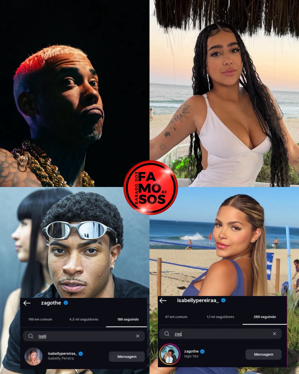 babadofamososrj's tweet photo. EITA! Depois que o MC Poze deu em cinta da Beca Barreto, ex do Zago, durante uma live na rede vizinha, Zago foi lá e seguiu a Isabelly, mãe de uma das filhas do Poze 👀 https://t.co/KTFNo6NqYT