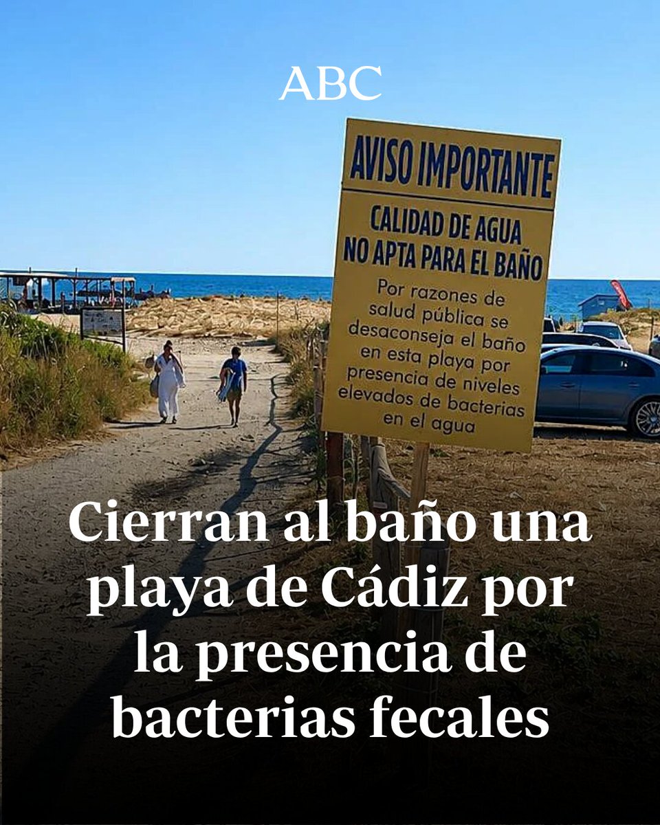 abcdesevilla's tweet photo. 🚨 La Consejería de Salud ha desaconsejado temporalmente el baño en la playa de Atlanterra, en Tarifa, tras detectar niveles anómalos de bacterias de origen fecal.

✍️ https://t.co/XZC73nbm2u

#Tarifa #Atlanterra #Cadiz #Zahara https://t.co/Apv7HEmy0v