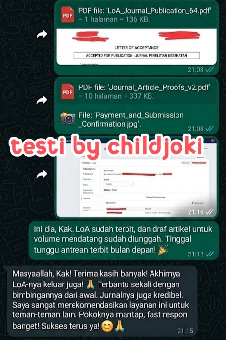 childjoki_'s tweet photo. Yuhuu testimoni joki publish jurnal by childjokii. Bagi yang masih ragu sungg langsung aja order di dma.  Bisa Sinta 1-6 atau non sinta baik fastrack atau non fastrack. Slot pengerjaan menipis tinggal 1 slot aja #zonauang #zonaba #zonajajan #publishjurnal #jokijurnal #jurnalsinta https://t.co/68Y0q2OCCl