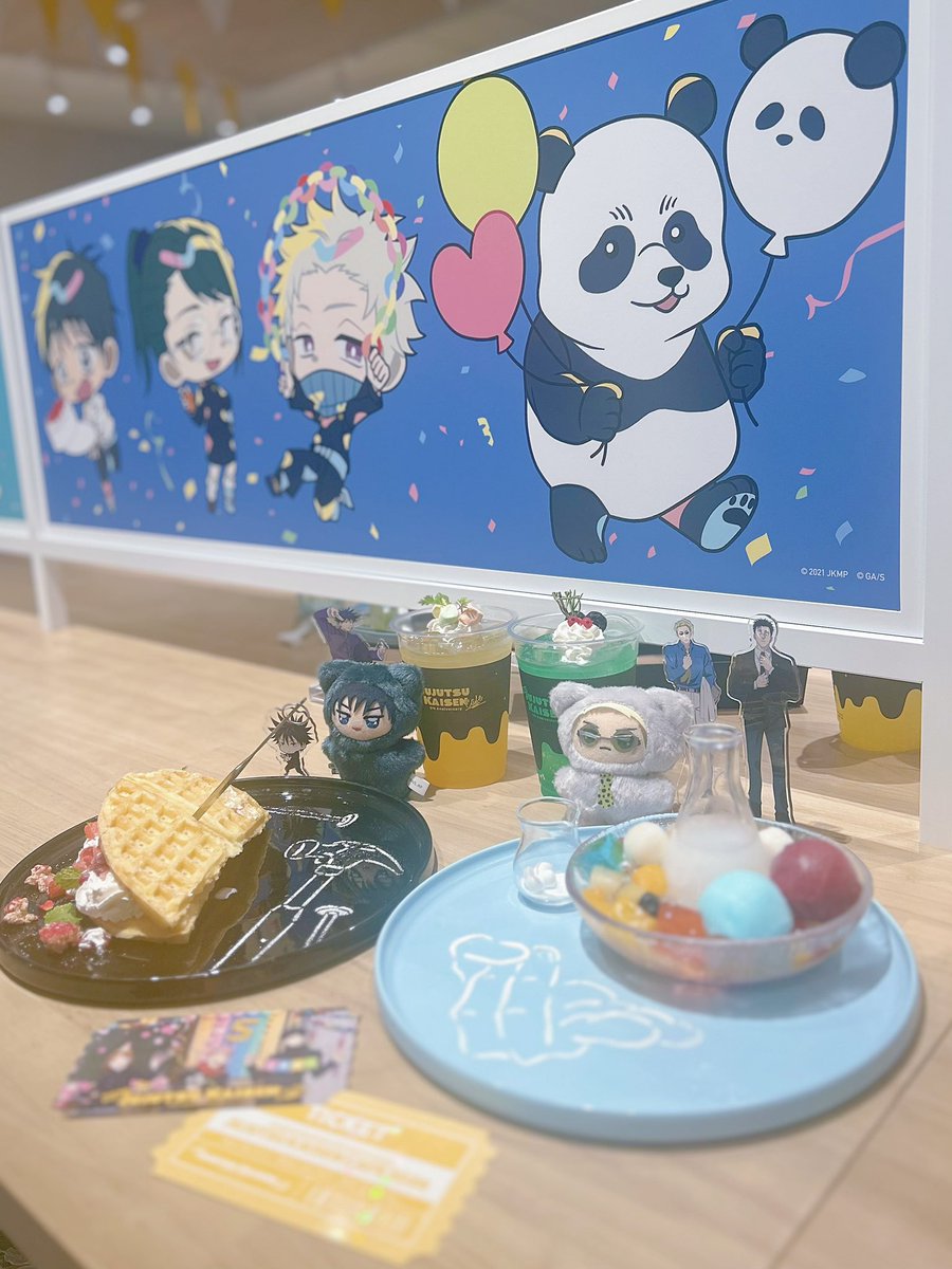 y____157's tweet photo. ｻｶﾃﾞｲ展1回目と呪術カフェ🤤🫶 https://t.co/0vXEct1AWi