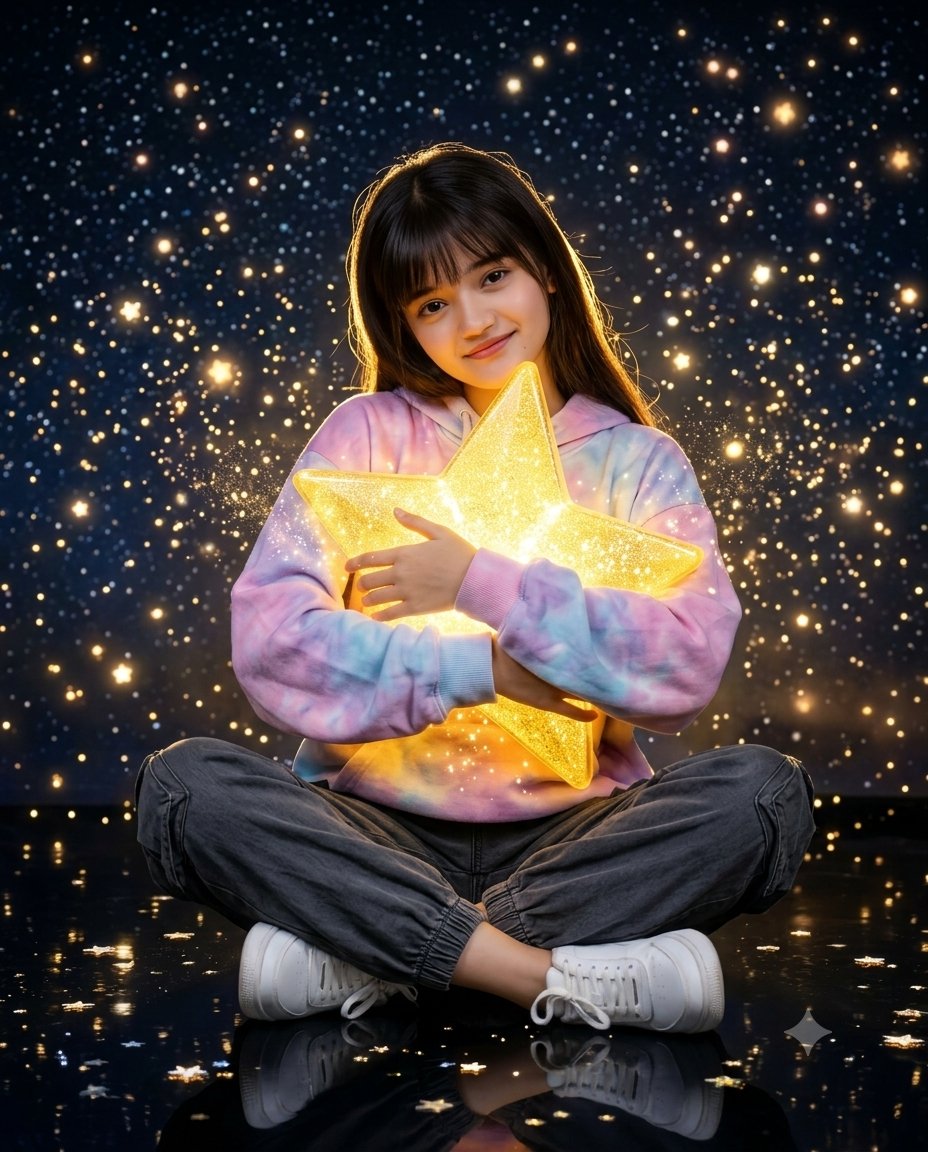 Mayankbhasker2's tweet photo. Ultra Realistic AI Fantasy Girl Hugging Glowing Star Gemini Prompt | Gem... https://t.co/7XqOPdYUhV via @YouTube https://t.co/b76ygylUT8