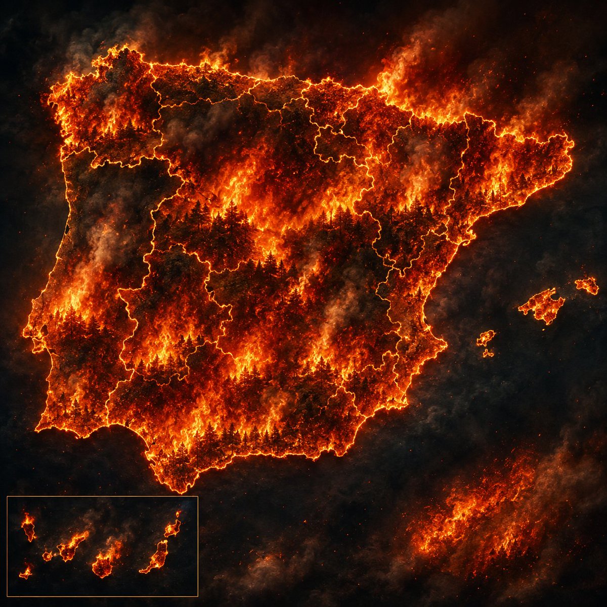 jusapol's tweet photo. 🔥🌳España no se quema. A España la queman 🇪🇸

Desde JUSAPOL queremos enviar un abrazo y todo nuestro apoyo a los guardias civiles y policías nacionales que, junto al resto de los servicios de emergencia, están dando lo mejor de sí para proteger vidas y garantizar la seguridad de los ciudadanos.

Nuestro reconocimiento a quienes, mientras otros huyen de las llamas, avanzan hacia el peligro para auxiliar a la población, colaborar en las evacuaciones, asegurar las zonas afectadas y permanecer donde más se les necesita.

Exigimos que ningún agente tenga que enfrentarse al fuego sin los medios, la protección, los relevos, el descanso y el apoyo que merece. Quienes lo dan todo por los demás también deben ser protegidos.

Toda nuestra solidaridad con las familias evacuadas y con quienes han visto cómo el fuego amenazaba sus hogares y su forma de vida. España volverá a levantarse gracias al esfuerzo, la entrega y el sacrificio de quienes nunca fallan cuando más se les necesita.

#ProfesionDeRiesgoYa #EquiparacionYa