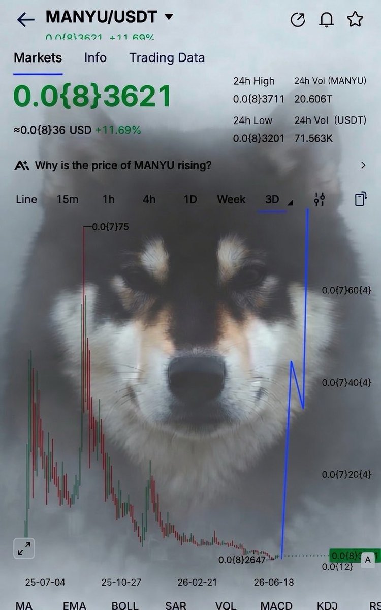 ja1405_ja's tweet photo. ethereum:0x95af4af910c28e8ece4512bfe46f1f33687424ce has the potential to be the next 1000x dog 🐾

Look at ethereum:0x95ad61b0a150d79219dcf64e1e6cc01f0b64c4ce 
If you’d bought just $1 when everyone gave up and sold…
you would’ve made life-changing money.

While most meme coins faded, the $MANYU team stayed committed and kept building for the past year securing the IP of the real viral black Shiba, launching NFTs, and developing actual utilities.

You’re still early. Take the risk.
The upside is way greater than the downside.