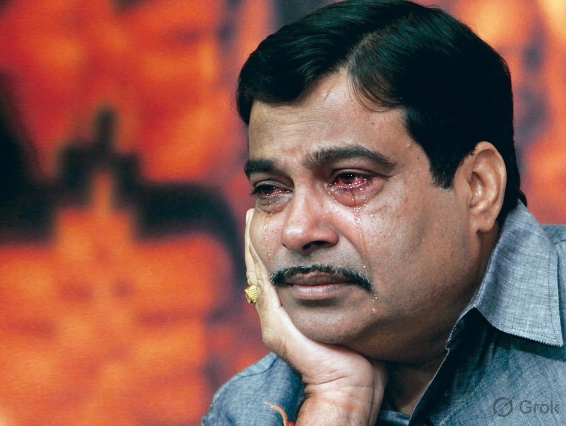 Omkrushn's tweet photo. Dharmendra Pradhan resigned. 

Situation of Nitin Gadkari right now:

#Dharmendrapradhan #nitingadkhari 
#cockroachjantaparty https://t.co/W5LofVKA2P