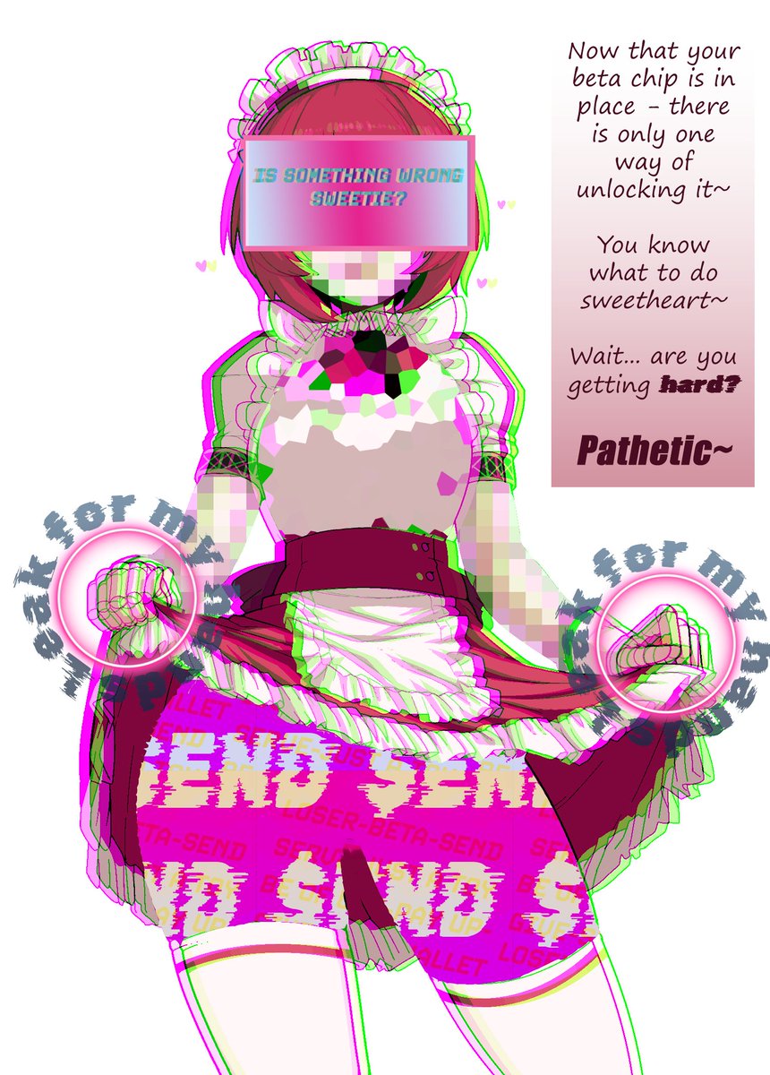 chor4s's tweet photo. Now that your Beta chip is in place... there is no going back hun~ 

Oh? You want to tone it down?... Adorable. But you know the rules, pay up~ 💸

Or would you rather $tay p*ssyfree forever?~

#findom #techdom #censored https://t.co/uLKaBPlDex