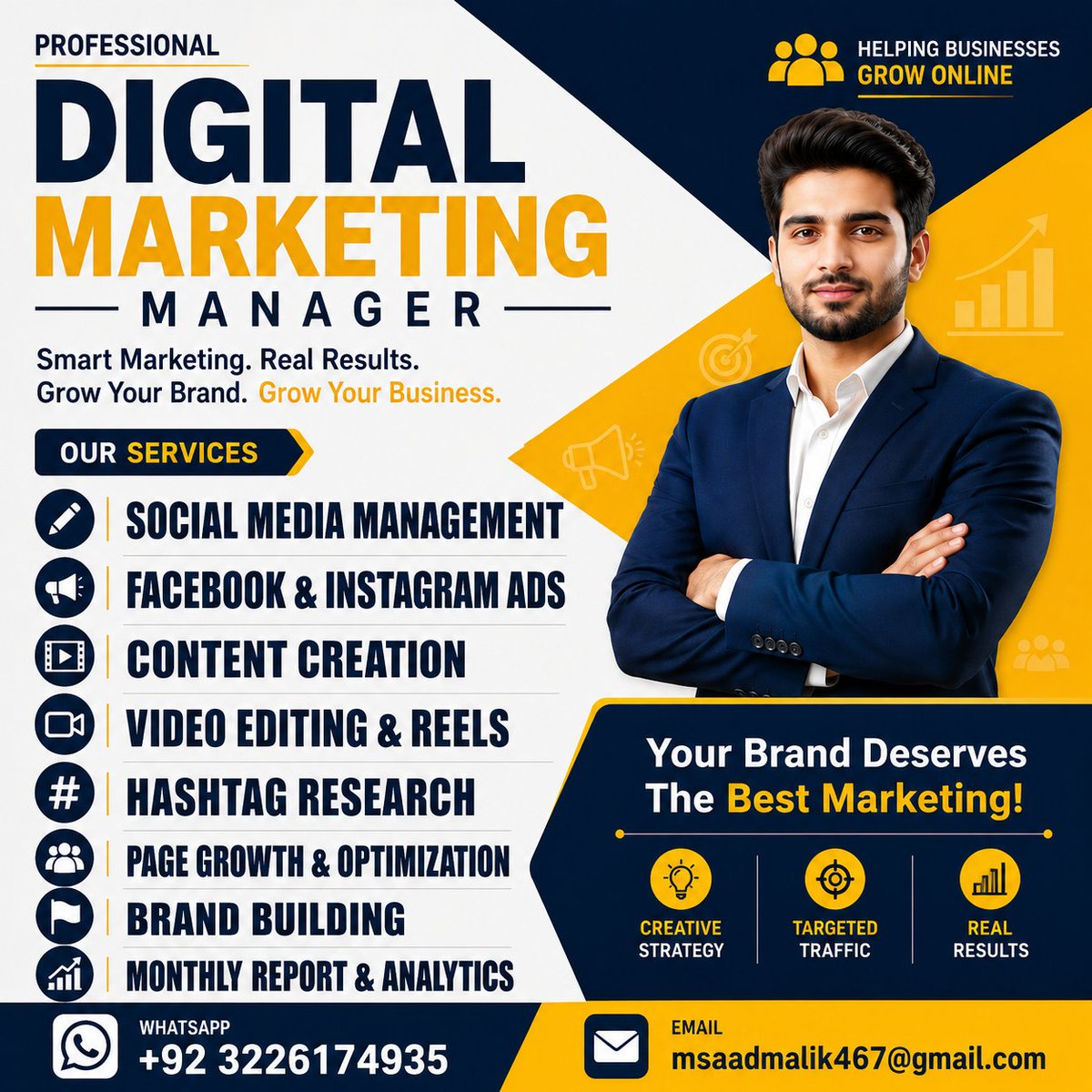 smmbysaad's tweet photo. Grow Your Business with a Professional Digital Marketing Manager!  
WhatsApp: +92 3226174935
 Email: msaadmalik467@gmail.com
#DigitalMarketing #DigitalMarketingManager #SocialMediaMarketing #SocialMediaManager #FacebookMarketing #InstagramMarketing #MetaAds #ContentCreation https://t.co/TEABrBIpG4