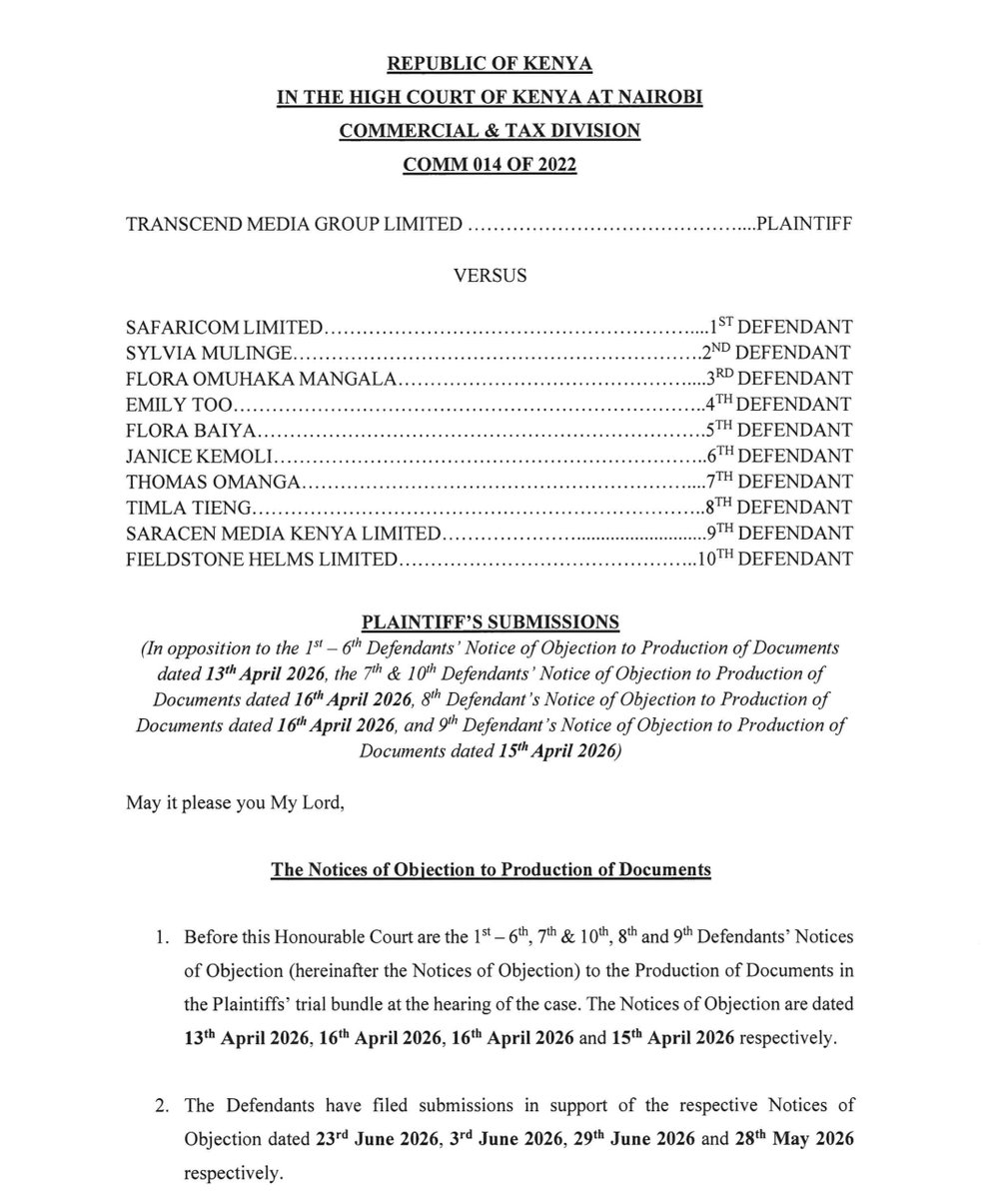BoardLotSultan's tweet photo. Folks, I owe you this story:

Behind the sleek advertisements and massive corporate launches lies a story of IP Theft, Criminal Conspiracy to defraud, Corruption, corporate espionage, secret email trails, police raids, and legal warfare.

This is the 11-year drama that is unfolding today and will lead to the arrest of Senior Executives at Safaricom PLC

The full story of Transcend Media Group v. Safaricom PLC & Others. (Long Thread) 🧵