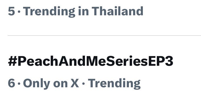 ppwtrendspulse's tweet photo. 🇹🇭No.6 Thailand Trend

//ไปกันต่ออออ ไปท้อป1กันนนน 

#PeachAndMeSeriesEP3 https://t.co/HyzSNAixZB