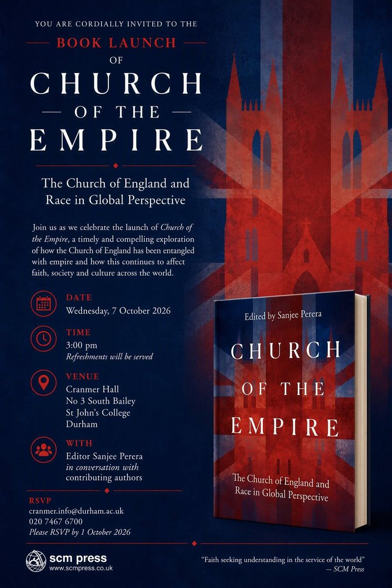 SanjeePerera1's tweet photo. Friends, I would appreciate it if you can share our event poster  as widely as possible for the launch of #ChurchOfTheEmpire at @durham_uni .

The prices of the book varies according to the book shop:

£18.47 @Speedyhen: https://t.co/Zh2XNMPNuq

1/2 https://t.co/NdJ9EllvK5
