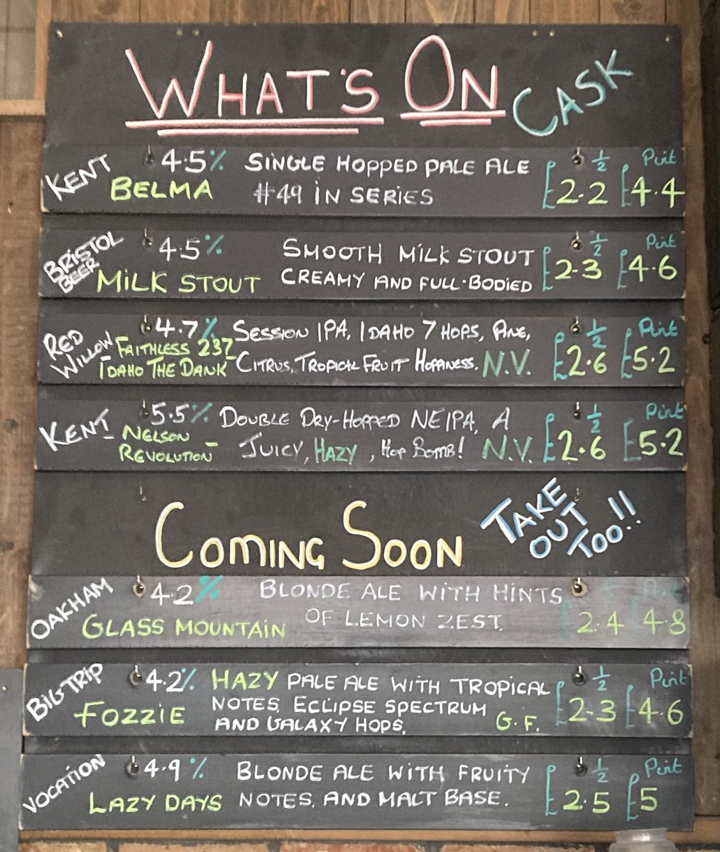 firkinalehouse's tweet photo. Saturday’s Starting Selection
Pub Open 12-9
Takeaways Always Available
#thefirkin #folkestone #supportlocal #caskale #craftbeer #craftnotcrap #takeaway #cheese https://t.co/k2153ZY4fN