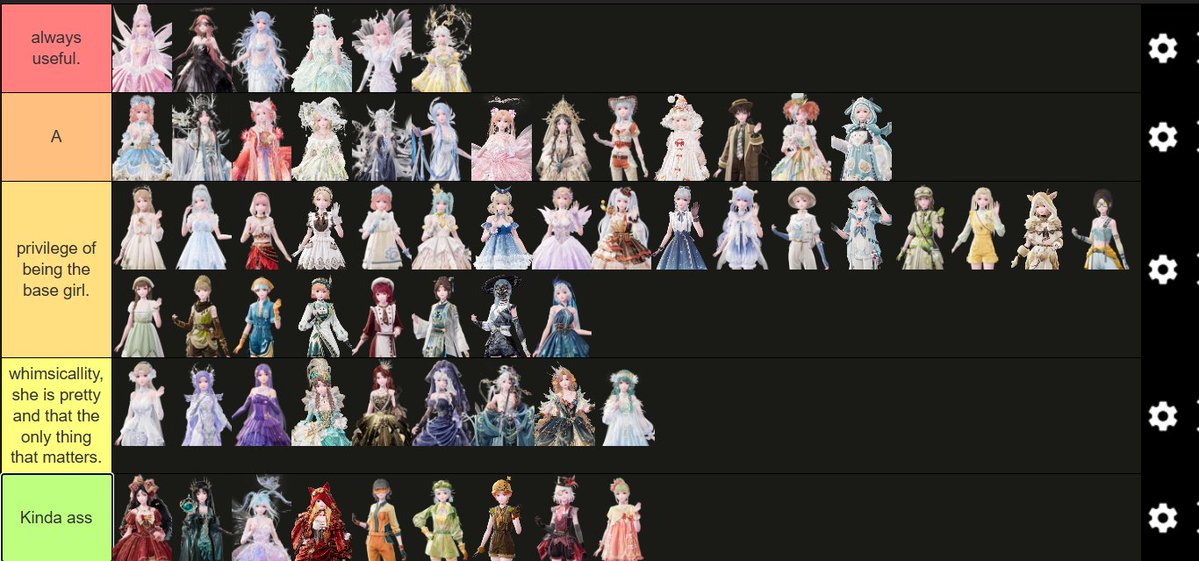 Eelse_Mir's tweet photo. Powerscaling doesn't make sense in IN because it's a game that gives you a wide range of tools to progress, this list is totally biased by my playstyle sjsj.
The only correct opinion is your own,  it's an expensive game, and what matters is what you find useful and what you like. https://t.co/MyKXxMR6Lq