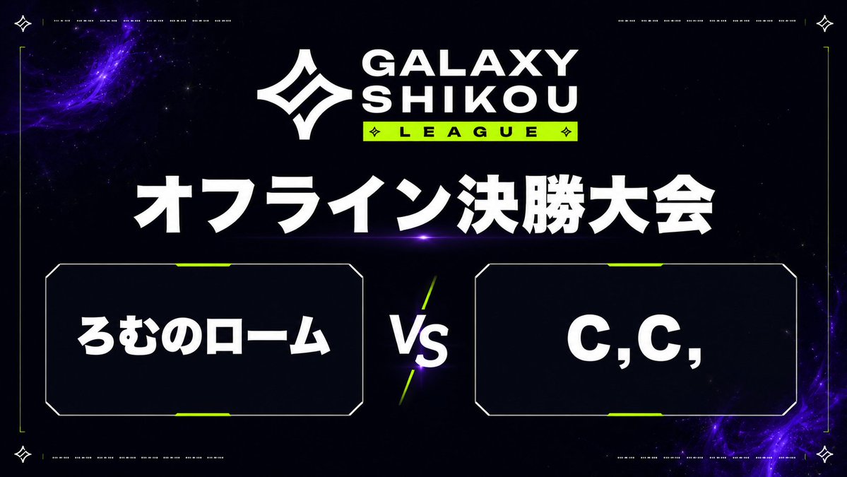 shikou_official's tweet photo. 至高League Day1・Day2終了！

オフライン決勝大会進出は…
🏆 ろむのろーむ
🏆 C,C,
の2チームです！

8月8日（土）に名古屋でオフライン決勝大会を開催！
ぜひ会場で選手たちへ熱い応援をお願いします📣

本日も応援ありがとうございました！
選手の皆さん、お疲れ様でした！👏 https://t.co/XbWNFRC3YB