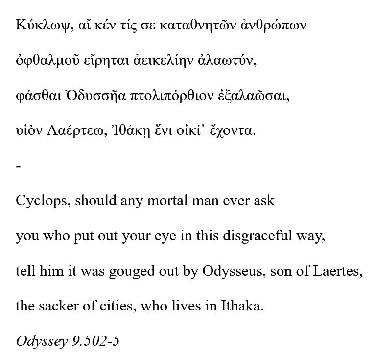 seriousthreat98's tweet photo. This gives me chills every time. In a god-defying act of hubris,Odysseus chooses kleos (everlasting glory) over everything else, even at the expense of nostos (safe homecoming). Few moments capture the wild beauty of the human spirit so perfectly. It's a shame Nolan left this out https://t.co/lCx25aRz7y