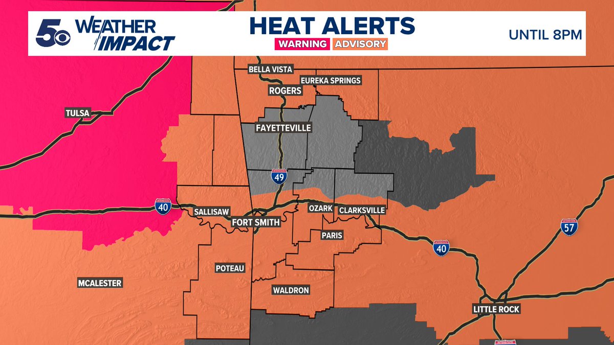 wx_dominic's tweet photo. HOTTER TODAY | A warm front moved through earlier this morning. We are already starting out near 80 in most areas - that will set the stage for a warm and sultry day. Heat Advisories for just about everyone, excluding the higher terrain. https://t.co/1HjeFiUXlt