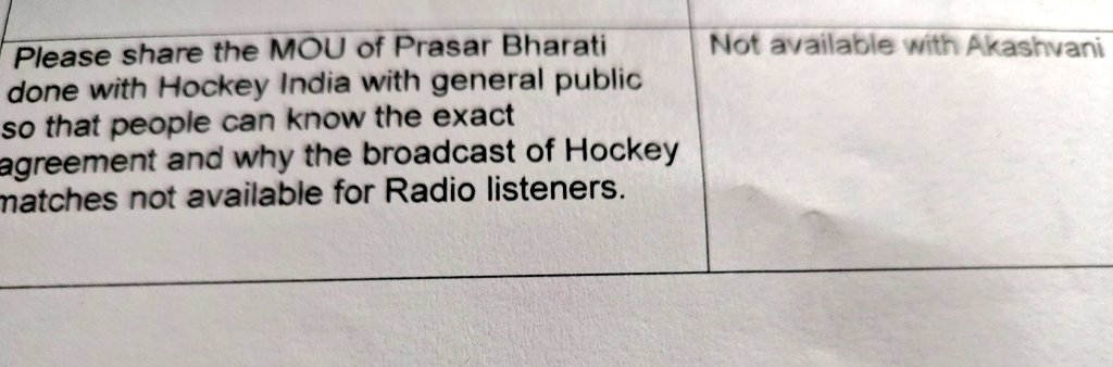 NikLim01's tweet photo. @prasarbharati @AkashvaniAIR @prasoonjoshi_ @GauravDwivedi95 @narendramodi @mansukhmandviya @prasarbharati @AkashvaniAIR are you serious about Radio sports commentary? @prasoonjoshi_
@GauravDwivedi95 @narendramodi when one asks a question for commentary issue wrt Mandatory Sports sharing Bill and we get these answers. Another instance was of #FIFAWC
@mansukhmandviya https://t.co/TPsgxAKmvN