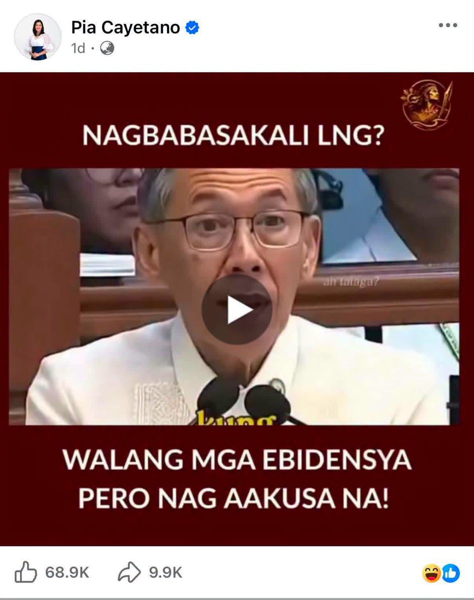 pads_nosi's tweet photo. @piacayetano 
Mam, lawyer ka at ilang beses ka nang naging senadora, then, bibigyan mo po kami ng spliced video para magbida at magpakalat ng maling naratibo!

Tigilan na po ang pangloloko sa mga Pilipino, please! https://t.co/VyoovvMLWF