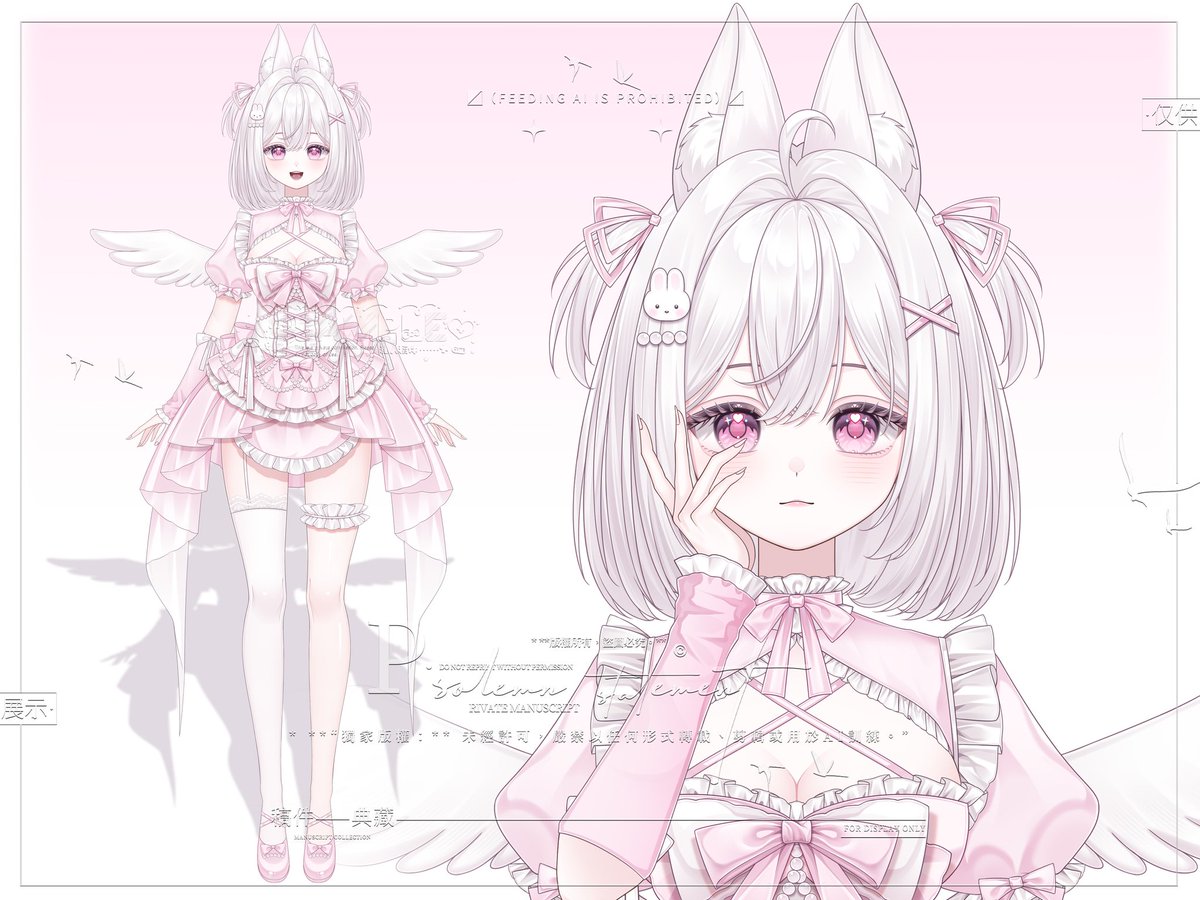 Maple01020's tweet photo. 天使小兔
#live2d  #vtuber #live2dcommission #commission https://t.co/FI14IEujTL