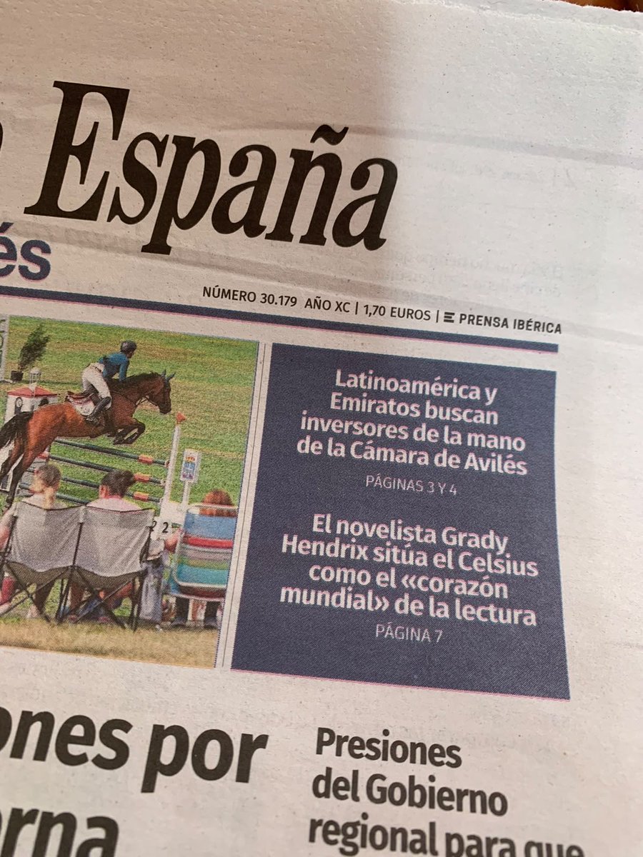 festivalcelsius's tweet photo. Una semana después del final del #celsius2026 siguen apareciendo en prensa reflexiones y valoraciones sobre el festival, como esta del gran Grady Hendrix en La Nueva España. ¡Gracias! https://t.co/LGGdqQWMxY