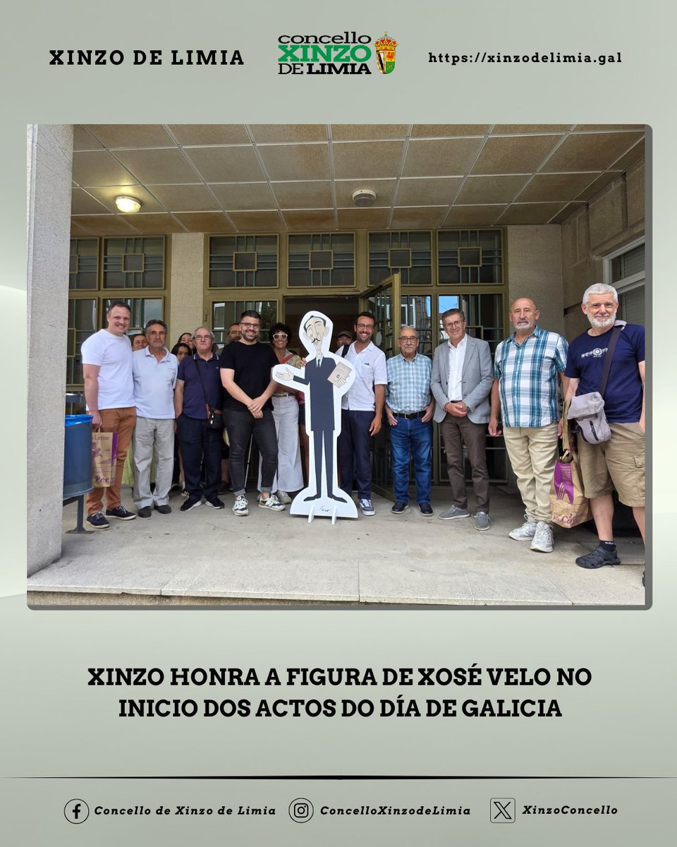xinzoconcello's tweet photo. 📜 𝗫𝗶𝗻𝘇𝗼 𝗿𝗲𝗻𝗱𝗲𝘂 𝗵𝗼𝗺𝗲𝗻𝗮𝘅𝗲 𝗮́ 𝗺𝗲𝗺𝗼𝗿𝗶𝗮 𝗱𝗲 𝗫𝗼𝘀𝗲́ 𝗩𝗲𝗹𝗼

A programación do Día de Galicia comezou este venres cunha xornada dedicada á figura de Xosé Velo, ao cumprirse 65 anos da toma do Santa Liberdade. https://t.co/FDOOPTINLY