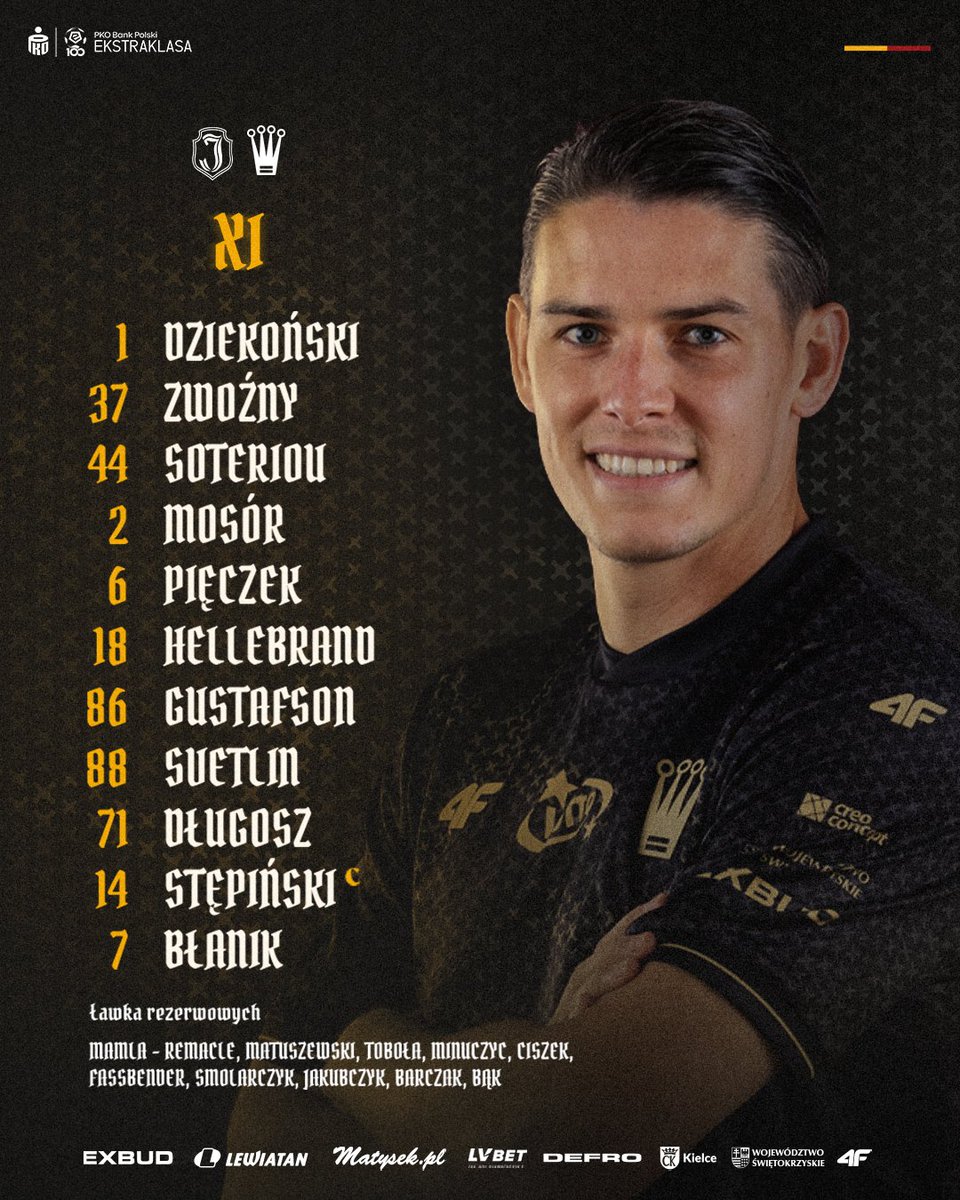 Korona_Kielce's tweet photo. 📋 Jedenastka świętokrzyskich rycerzy na #JAGKOR 🔥

Do boju! ⚔️🛡️ https://t.co/e88URPnGKb