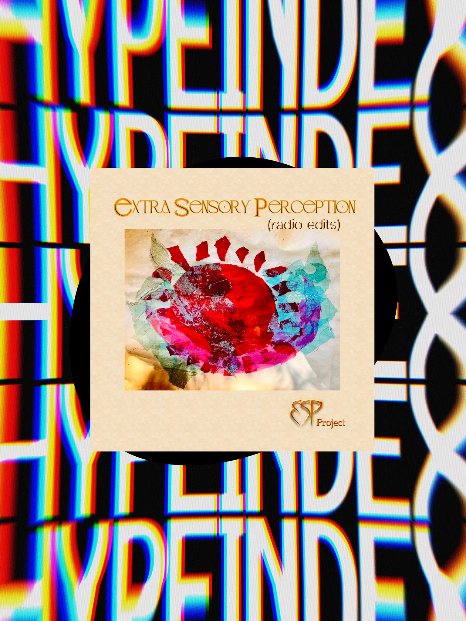 Hype-Index logo with 'Extra Sensory Perception - radio edits' album cover for 'Weightless - radio edit' promo